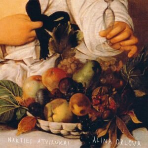 Albumo viršelyje pavaizduota klasikinio stiliaus natiurmorto scena, kurioje matomos rankos - viena ranka laikanti taurę, o kita - juodą kaspiną. Apačioje – gausi vaisių kompozicija, kuri primena senųjų meistrų tapybą.