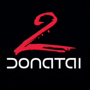 Albumo viršelyje matomas juodame fone esantis minimalistinis dizainas: ryškiai raudonas, teptuko potėpį primenantis skaičius „2“, po juo – baltas užrašas „Donatai“ moderniu šriftu. Bendras vaizdas atrodo kontrastingas ir paprastas, akcentuojantis skaičių „2“ ir pavadinimą.