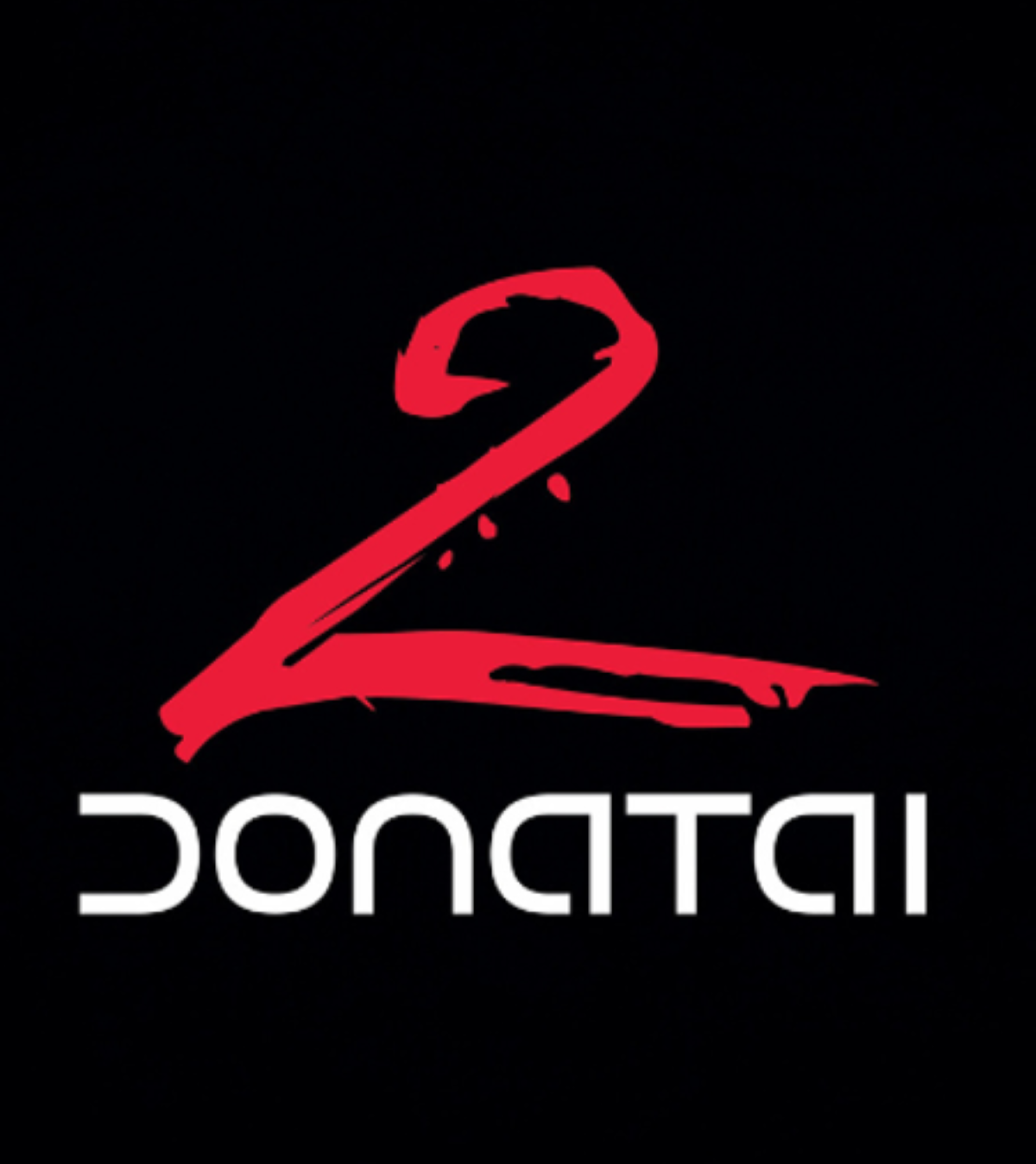 2 Donatai – Vinilas: minimalistinis šviesus viršelis su ekspresyviu, ranka nutapytu raudonu skaičiumi „2“