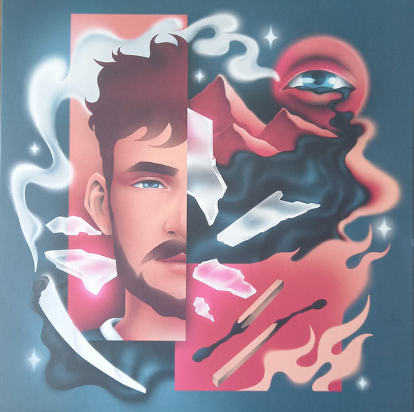 Albumo viršelyje pavaizduotas stilizuotas vyro veidas, padalintas į dvi dalis, apsuptas abstrakčių formų, dūmų, liepsnų, kalnų siluetų ir akies motyvo, sukuriančių sapnišką, emocinę atmosferą.