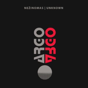 Albumo viršelyje matomas minimalistinis, tamsaus (juodo) fono dizainas. Viršuje parašyta „NEŽINOMAS | UNKNOWN“. Centre – stilizuotas, vertikaliai išdėstytas užrašas „ARGO“ (raidės ir simboliai pateikti pilka ir raudona spalvomis). Apačioje pavaizduotas pilkas apskritimas, kurio apatinė dalis užpildyta taškuotu (halftone) raštu. Bendras dizainas modernus, geometrinis, su kontrastingomis pilkos ir raudonos spalvų detalėmis juodame fone.
