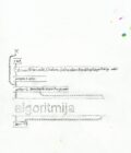 Romuald Chaloin Gailiauskas albumo vinilas: minimalistinis ranka pieštas audio algoritmo schemos viršelis