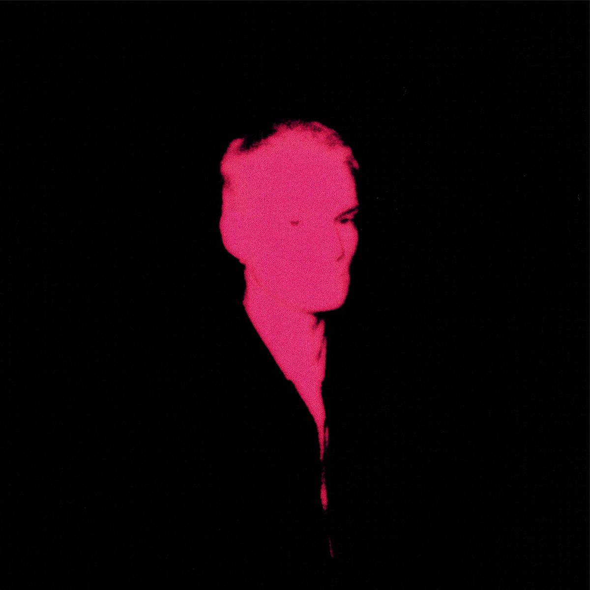 BA Mixtape Vol.1 vinilo plokštelės albumo viršelis – juodas fonas su ryškiai rožiniu žmogaus veido profiliu, minimalistinis albumo dizainas
